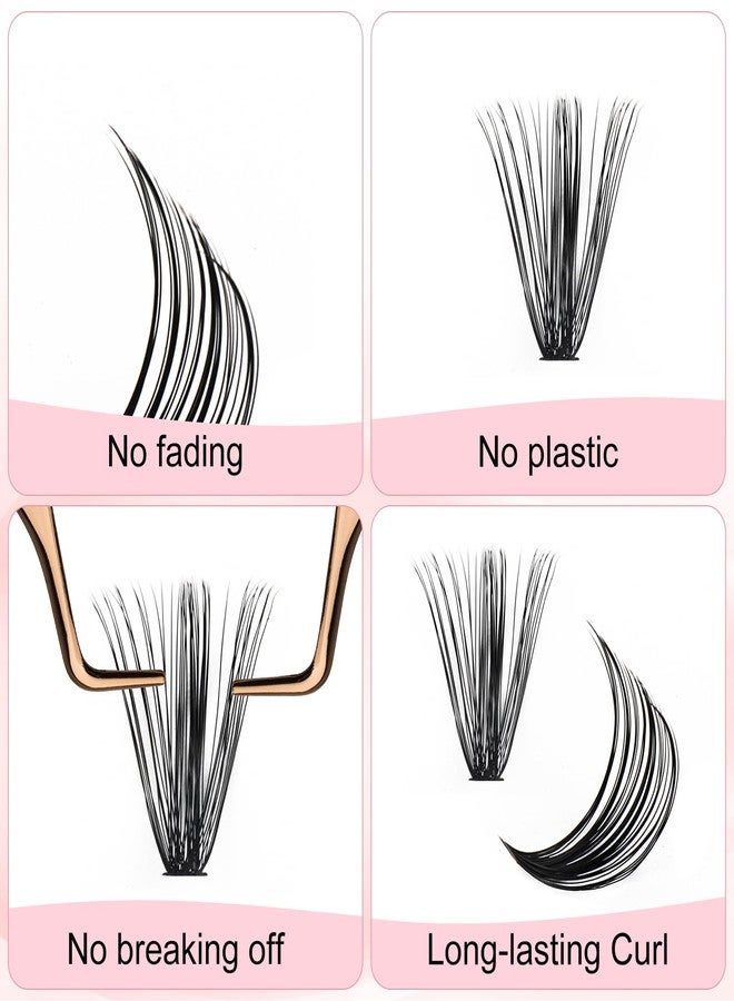 FADLASH Cluster Lashes 300Pcs Mix 8-20mm individual lashes 40D D Curl Lash Clusters DIY Eyelash Extensions Wispy Individual Lash Extensions Thin Band Soft Eyelash Clusters to Use at Home (40D-0.07-D,8-20mm) - Image 4